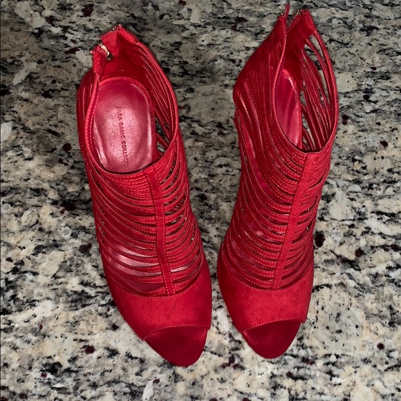 Zara Red open toe booties - Picture 2 of 4